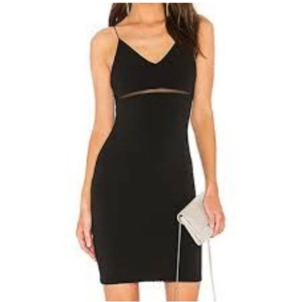 Alice + Olivia Black Mini Slip Dress